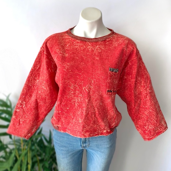 v i n t a g e :: Acid Wash Distressed Sweater Ton Sur Ton - Picture 15 of 15